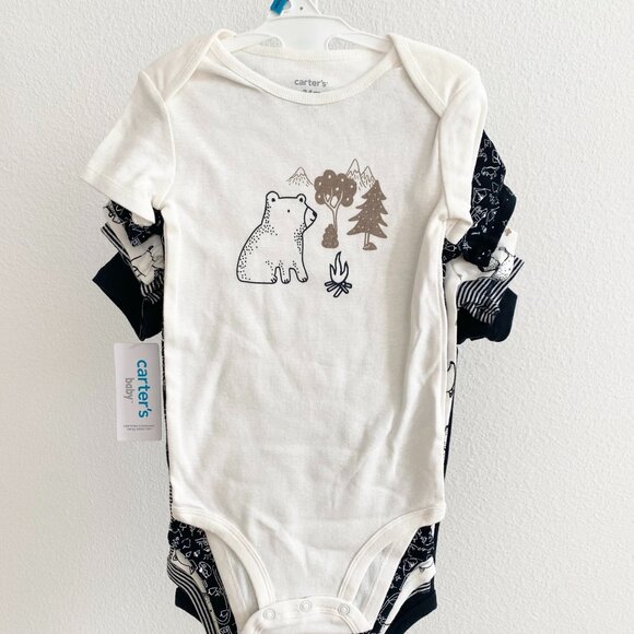 Carter's Toddler Boys 5-Pack Short Sleeve Bodysuits Size 24 Months Strong Snaps - Picture 3 of 8